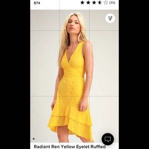 NWOT Sunny yellow eyelet sundress